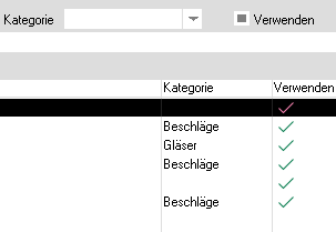 6. Kategorie / Verwenden